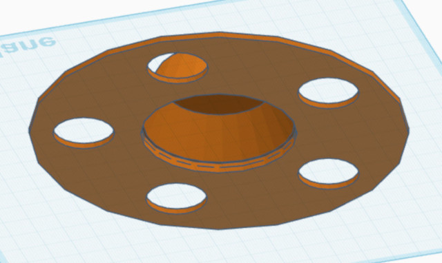 picture of CAD drawing of a mini hubcap