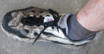 photo of discolored socks after Warrior Dash