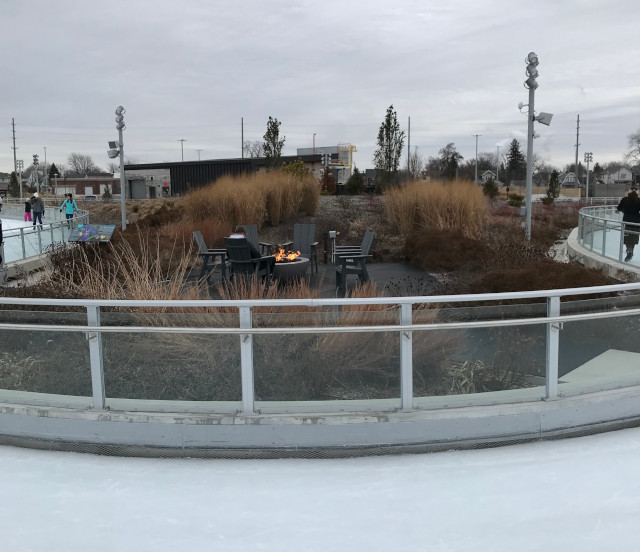 picture of a firepit at The Ribbon in Toledo