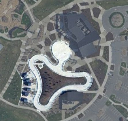 overhead view of The Ribbon in Toledo