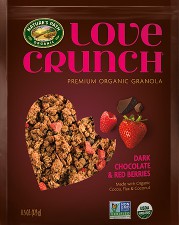 image of Love Crunch granola with dark chocolate and red berries