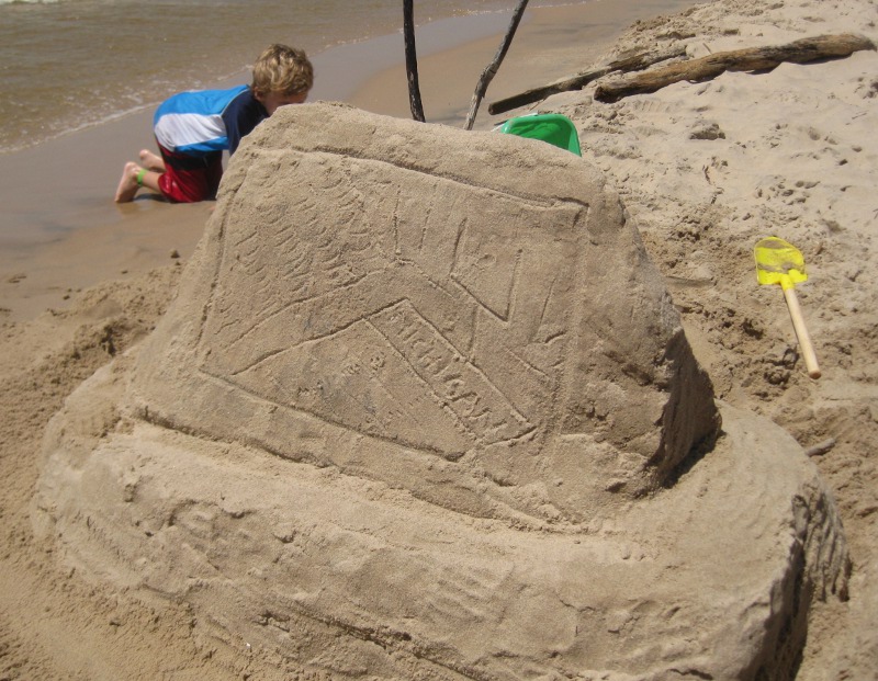 photo of a sand sculpture competition at Maranatha