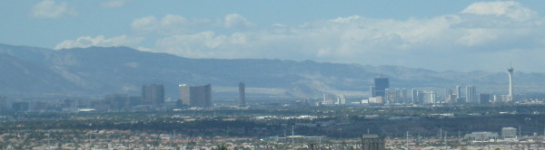 photo of the Las Vegas Strip as seen from a distance