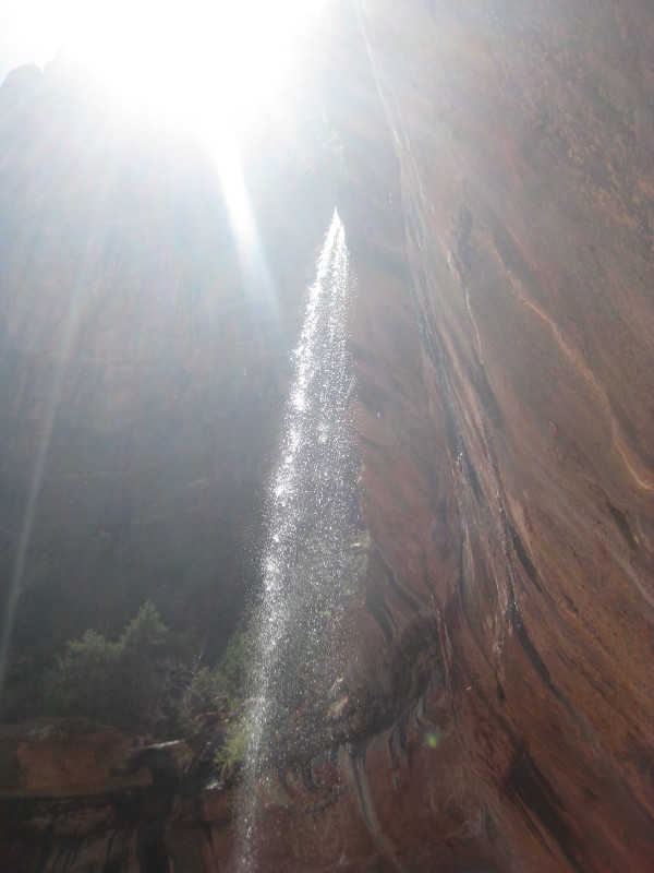 photo of the Emerald Pools waterfall at Zion National Park